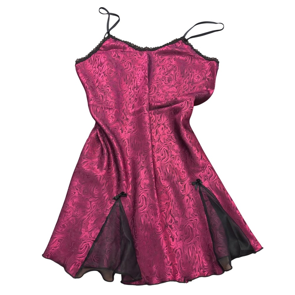 Vintage | Lady Cameo Dallas | Medium | Marble Jacquard Satin USA Slip | Chemise